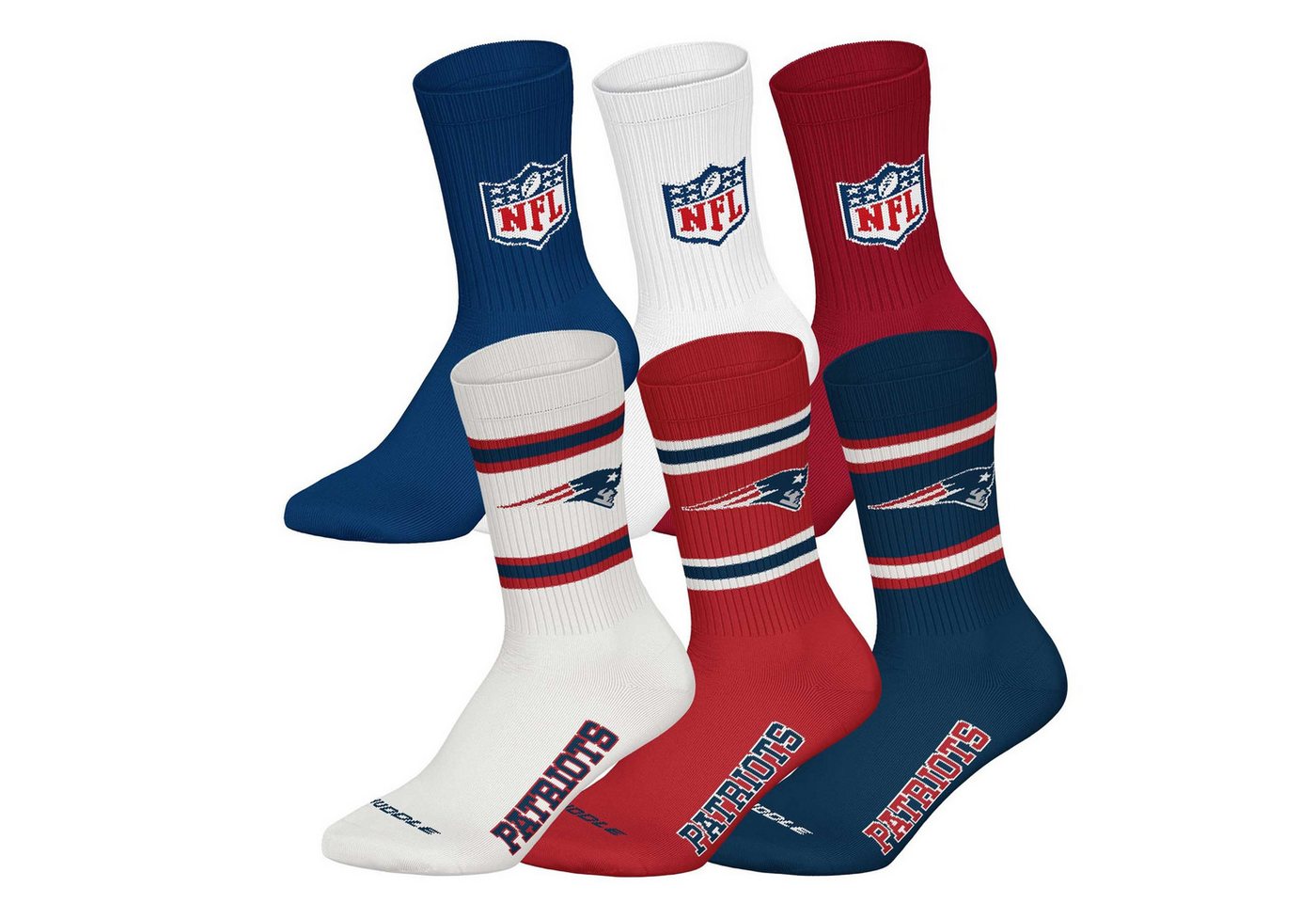 NFL Kurzsocken Unisex Socken 6er Pack Baumwolle (Packung, 6er Pack) von NFL