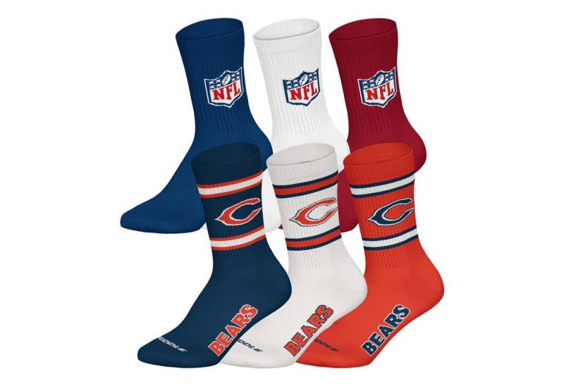 NFL Kurzsocken Unisex Socken 6er Pack Baumwolle (Packung, 6er Pack) von NFL