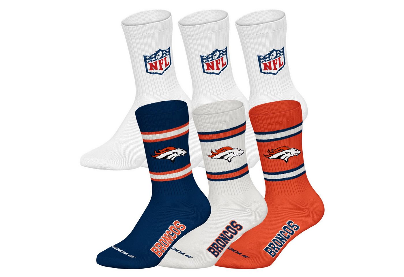 NFL Kurzsocken Unisex Socken 6er Pack Baumwolle (Packung, 6er Pack) von NFL