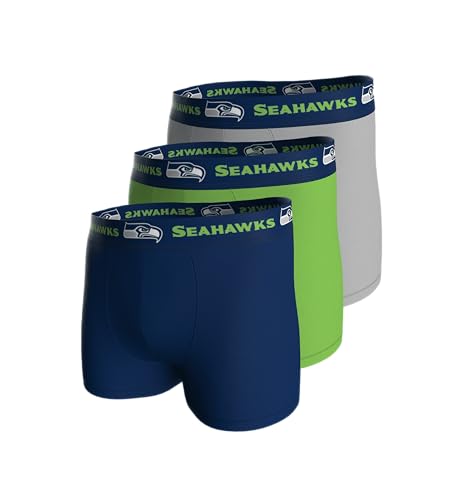 NFL Seahawks 3pk Boxers Navy-Green-Grey -XXL von NFL