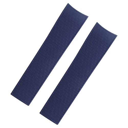 NFRFK 21 mm wasserdichtes Gummi-Armband mit Faltschließe, für Longines HydroConquest L3 L3.742 Taucheruhr, Blau(Blue no clasp) von NFRFK