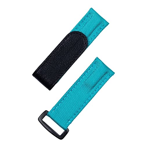 NFRFK Buntes 20-mm-Uhrenarmband aus Nylongewebe und Leder für Rolex-Armband DAYTONA SUBMARINER GMT Yacht-Master-Armbanduhrenarmband(Tiff Blue Blk) von NFRFK