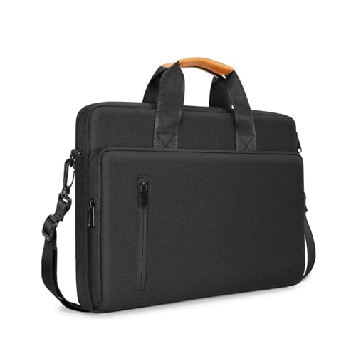 NFRFK Laptoptasche mit großem Fassungsvermögen, Business-Aktentasche, eine Schulter diagonale Laptoptasche, Schwarz , Einheitsgröße von NFRFK