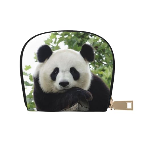 NGANOH Lovely Panda Kreditkartenetui für Damen, groß, Leder, mehrere Karten, Organizer, Geldbörse mit Reißverschluss, 301, Einheitsgröße von NGANOH