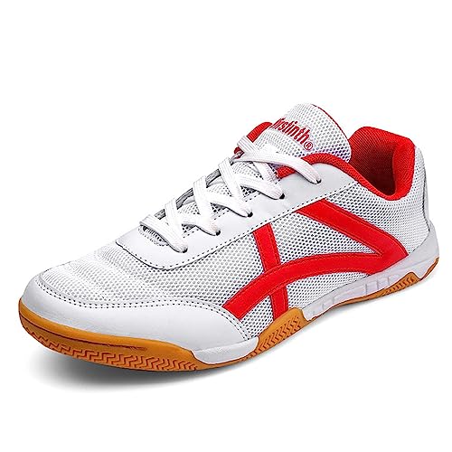 NGARY Badmintonschuhe für Erwachsene Herren Mesh Tennis Squash Turnschuhe Absorption Innenplatz Schuhe rutschfest Atmungsaktiv für Volleyball Pickleball,A,37 EU von NGARY