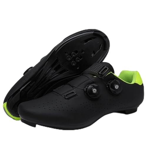 NGARY Rennradschuhe Herren Damen Fahrradschuhe Kompatibel mit Peloton Look SPD SPD-SL Delta Lock Pedal Rennrad Schuhe Draussen Spinning Schuhen,Schwarz,38 EU von NGARY
