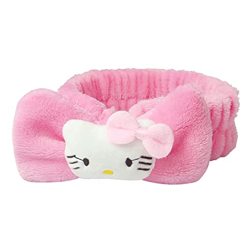 NGCJZF Kawaii Kt Katze Make-up Stirnband Spa Haarband Coral Fleece für Gesicht Waschen Make Up Pyjama Party für Frauen Mädchen Kitty Katze von NGCJZF