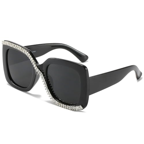 NGIFREIOO-Square Diamond Frame Sunglasses for Men and Women Retro Oversized Frame UV400 von NGIFREIOO