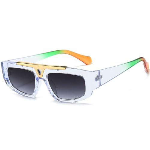 NGIFREIOO-Women's Small Frame Double Bridge Slim Gradient Sunglasses for Men UV400 von NGIFREIOO