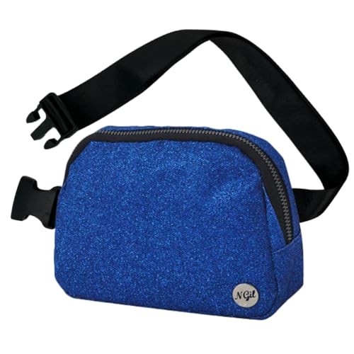 NGIL Everywhere Gürteltasche für Damen, Crossbody-Bauchtasche mit verstellbarem Riemen, Glitter-Royalblau von NGIL