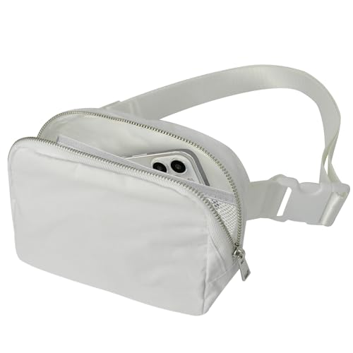 NGIL Everywhere Gürteltasche für Damen, Crossbody-Tasche, Workout, Reisen, Laufen, Wandern, Hüfttasche mit verstellbarem Riemen, Weiss/opulenter Garten von NGIL