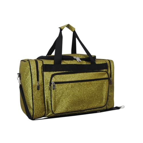 NGIL Glitzernde Reisetasche aus Segeltuch, 50,8 cm, für Wochenendausflüge, Reisen, Sport, Reisetasche für Damen, Gold / Glitzer, Tragetasche von NGIL