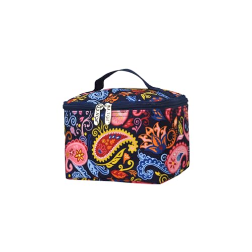 NGIL Reise-Kosmetiktasche, Make-up-Tasche, Organizer für Damen und Mädchen, Paisley Perfection, Marineblau, Casual von NGIL