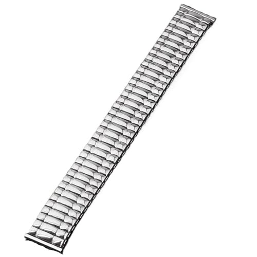 NGNKMPMCTK Elastisches Uhrenarmband 18mm Stretch-Erweiterung Edelstahl Uhrenarmband Männer Frauen(Silver_12mm) von NGNKMPMCTK