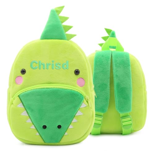 NGTSFLY Personalisierte Rucksack Kindergarten Mädchen Jungen mit Gestickt Namen | Kita Rucksack ab 1 Jahr |Personalisierte Geschenke kinder | Kindergarten Tasche (Krokodil) von NGTSFLY