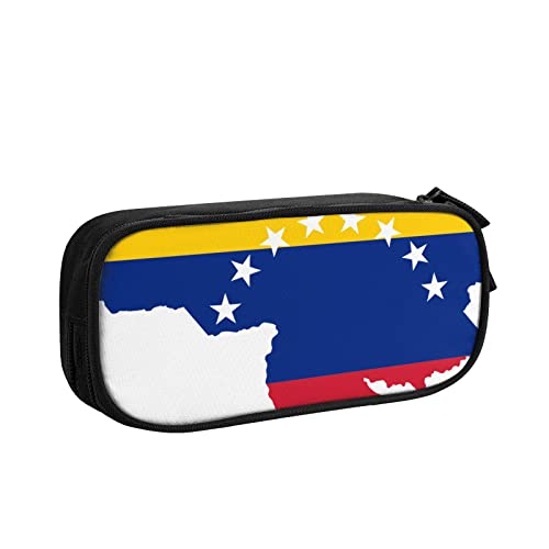Federmäppchen mit venezuela-Flaggen-Druck, hohe Kapazität, langlebig, für Schule und Büro, Venezuela-Flagge, Einheitsgröße, europäischer und amerikanischer Stil, Flagge Venezuela, Einheitsgröße, von NHGFVT
