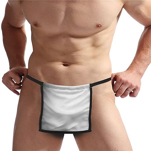 NHNKB String Tanga Herren Sexy Dessous Herren Tanga Slips Herrenunterwäsche, sexy Unterhose, Baumwolle, sexy, atmungsaktive Unterwäsche, Slips für Männer Lustige Boxershorts Herren​ (White, One Size) von NHNKB