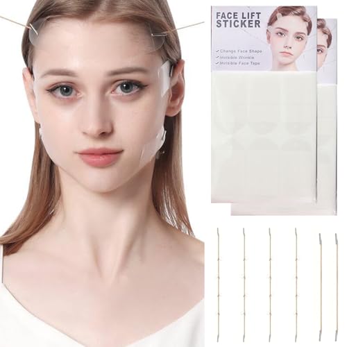 80 Stück Facelifting Tape,Face Lifting Tape Augentapes Augen Eye Facetape Lift Tapes Gesicht Dünne Gesicht Aufkleber Lift Band Unsichtbare V-Form Gesicht Make-Up Gesicht Lift Werkzeuge Für Gesicht von NHPY
