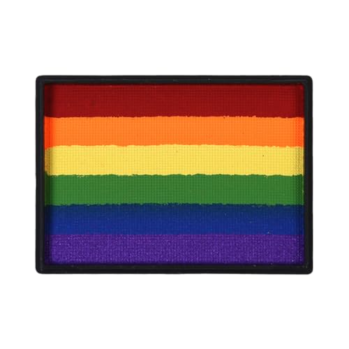 NHPY 1 Stück Uv Kinderschminke Set, Regenbogen Schminke, Lgbtq Schminkfarben Schminkpalette, Waschbar Face Paint Bodypaint Schminkset, Körperfarbe Kinder Für Karneval Make-Up Fasching(6Farbe) von NHPY