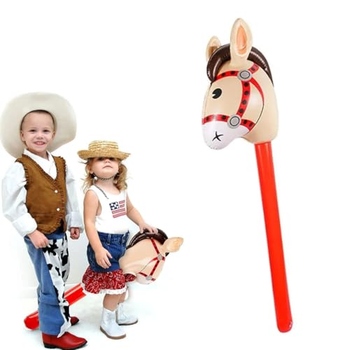 NHQZ 1 Stück aufblasbares hobby horse, Aufblasbares steckenpferd kinder, Aufblasbares stockpferd für kinder, Aufblasbares pferd, A von NHQZ