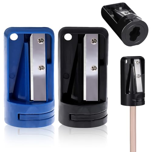 NHQZ 2 Stück Bleistiftspitzer für zimmermannsbleistift, Anspitzer dicke und dünne stifte, Zimmermannsbleistift anspitzer von NHQZ