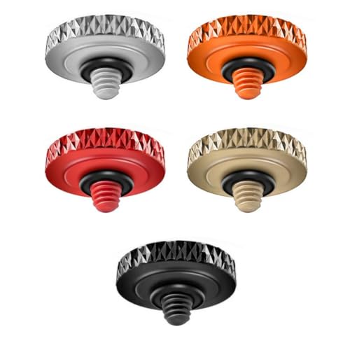 NHQZ 5 Stück Auslöser,Aluminiumlegierung Konkaver Auslöser Knopf,Weicher Auslöser,für Fuji X100VI X-T30 X-T20 X-T10 X-T5 X-T4 X-T3 X-PRO (Rot,Silber,Gold,Orange,Schwarz) von NHQZ