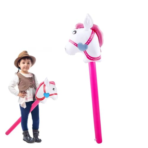 NHQZ Aufblasbares steckenpferd kinder, Aufblasbares stockpferd (Rosa) von NHQZ