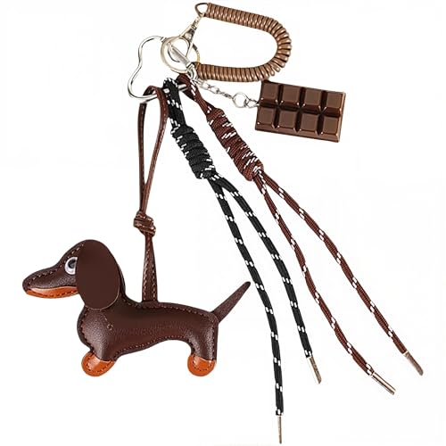 NHQZ Dackel Handtaschen Zubehör TaschenAnhänger für Frauen Erwachsene Damen Taschen Charm Schultasche Rucksack Sporttasche Süßer Schlüsselanhänger Geburtstagsgeschenk für Mädchen von NHQZ