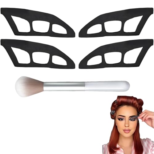 NHQZ Lidschatten Schablone, 5 Artikel Eyeshadow Applicator Tool, Wiederverwendbar Eyeshadow Schablone f Ührer, Augen Makeup Schablone, Makeup Tool for Makeup Lovers And Beginners von NHQZ