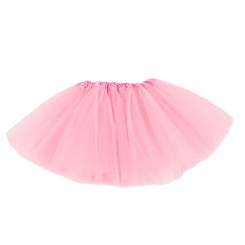 NHQZ Tütü Tüllrock Mädchen Stretch Tüll Ballettrock Karneval Kostüm Party Zubehör Urlaub Tanz Halloween Laufrock 80er Rock Jahre Outfit Damen Ballett Rock, Rosa, 1 Stück von NHQZ