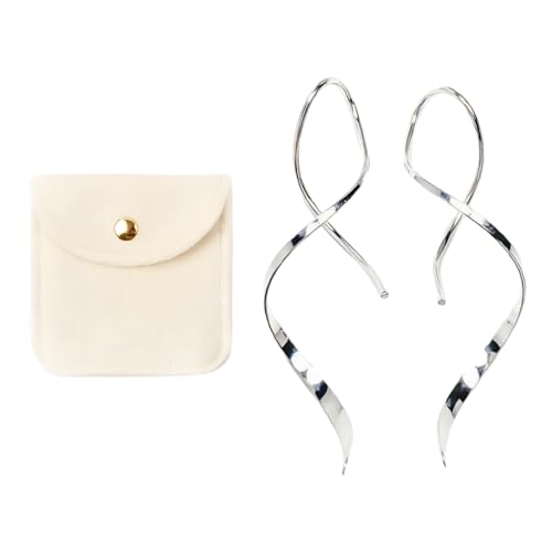 ohrringe silber hängend ohrringe damen stecker earrings Lange Quasten-Ohrringe für Damen, Hypoallergen Ohrstecker Schmuck, Geschenk für Frauen Mädchen Hochzeiten Geburtstag Jahrestag（Silber） von NHQZ