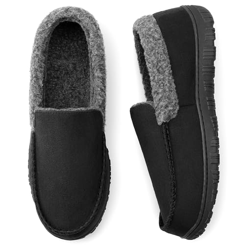NHU Mokassins Hausschuhe für Herren Indoor und Outdoor Haus Hausschuhe, Schwarz, 46 EU NHU Mokassins Hausschuhe für Herren Indoor und Outdoor Haus Hausschuhe, Schwarz, 46 EU von NHU