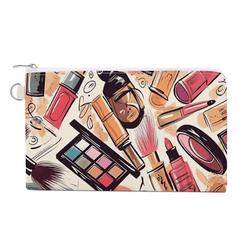 Geldbörse, Kosmetik- und Make-up-Themen-Druck, Münzgeldbörse, Segeltuch, Reißverschluss, kleine Kosmetiktasche, tragbare Kleingeldbörse, Stil, Einheitsgröße, modern, Stil:, Einheitsgröße, Modern Geldbörse, Kosmetik- und Make-up-Themen-Druck, Münzgeldbörse, Segeltuch, Reißverschluss, kleine Kosmetiktasche, tragbare Kleingeldbörse, Stil, Einheitsgröße, modern, Stil:, Einheitsgröße, Modern von NHYDSPQ