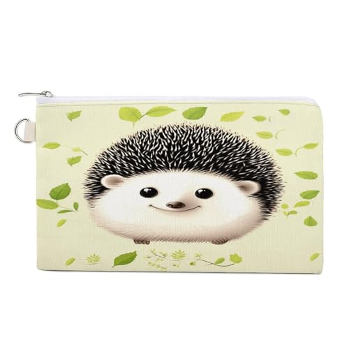 Geldbörse, niedlicher Igel-Druck, Münzgeldbörse, Segeltuch, Reißverschluss, kleine Kosmetiktasche, tragbare Kleingeldbörse, Stil, Einheitsgröße, modern, Stil:, Einheitsgröße, Modern Geldbörse, niedlicher Igel-Druck, Münzgeldbörse, Segeltuch, Reißverschluss, kleine Kosmetiktasche, tragbare Kleingeldbörse, Stil, Einheitsgröße, modern, Stil:, Einheitsgröße, Modern von NHYDSPQ