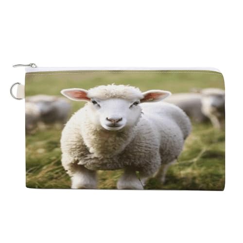 Geldbörse, niedliches Schaf, Lamm, Münzgeldbörse, Segeltuch, Reißverschluss, kleine Kosmetiktasche, tragbare Kleingeldbörse, Stil, Einheitsgröße, modern, Stil:, Einheitsgröße, Modern Geldbörse, niedliches Schaf, Lamm, Münzgeldbörse, Segeltuch, Reißverschluss, kleine Kosmetiktasche, tragbare Kleingeldbörse, Stil, Einheitsgröße, modern, Stil:, Einheitsgröße, Modern von NHYDSPQ