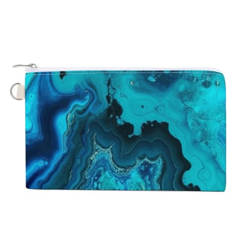 Geldbörsen-Tasche, hellblau-türkisfarbener Druck, Münzgeldbörse, Segeltuch, Reißverschluss, kleine Kosmetiktasche, tragbare Kleingeldbörse, Stil, Einheitsgröße, modern, Stil:, Einheitsgröße, Modern Geldbörsen-Tasche, hellblau-türkisfarbener Druck, Münzgeldbörse, Segeltuch, Reißverschluss, kleine Kosmetiktasche, tragbare Kleingeldbörse, Stil, Einheitsgröße, modern, Stil:, Einheitsgröße, Modern von NHYDSPQ