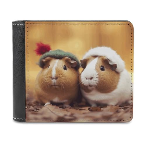 NHYDSPQ Brieftaschen, niedliches Meerschweinchen-Motiv, schlanke Herren-Geldbörse, trendige Herren-Geldbörse mit mehreren Kartenfächern, Stil, Einheitsgröße, modern, Stil:, Einheitsgröße, Modern von NHYDSPQ