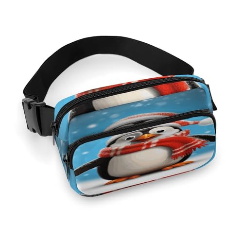 NHYDSPQ Gürteltasche mit lustigem Pinguin-Druck, modische Gürteltasche für Männer und Frauen, Gürteltasche mit verstellbarem Riemen, 20 x 13 cm, Stil, 20 x 13 cm, modern, Stil:, 20x13cm, Modern von NHYDSPQ