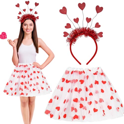 NHYDZSZ Amor-Kostüm, Amor Kostüm Damen, Karneval Kostüm Damen, Valentinstag Herz Stirnband Pailletten und Herzchen Tutu, Romantische Amor Kostüm Accessoires für Karneval, Fasching, Mottoparty NHYDZSZ Amor-Kostüm, Amor Kostüm Damen, Karneval Kostüm Damen, Valentinstag Herz Stirnband Pailletten und Herzchen Tutu, Romantische Amor Kostüm Accessoires für Karneval, Fasching, Mottoparty von NHYDZSZ