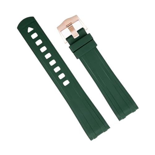 NHYHEHMR 20 mm gebogene Endqualität FKM Fluor -Gummi -Uhren -Band für Omega -Gurt Neue 300 Tauch -Uhrband -Armbänder Stiftschnalle von NHYHEHMR