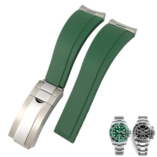 NHYHEHMR 20mm 21mm Gummi -Silikon -Uhrenbänder für U -Boot -Yacht -Master Oysterflex Daytona Watchband -Gurt von NHYHEHMR