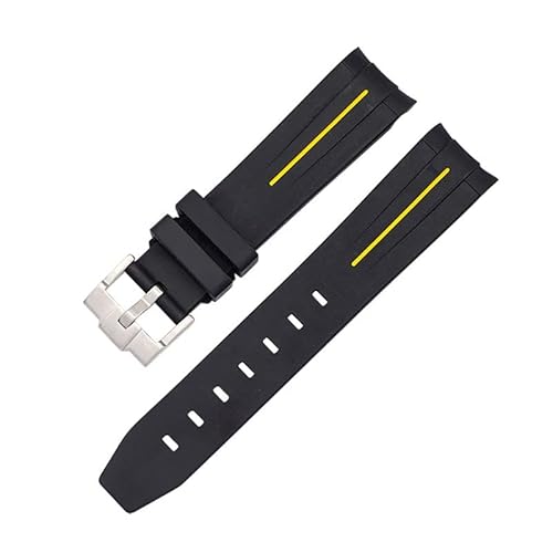 NHYHEHMR 20mm 22mm 21mm Rubber Watch Band For Strap Brand Watchband Men Replacement Wrist Watch Accessories von NHYHEHMR