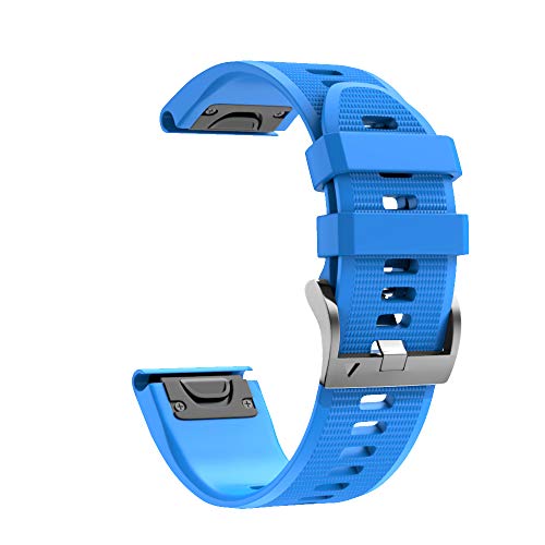 NHYHEHMR 22mm 26mm Watch Strap For Fenix 7 7X 5 6 5X 6X Pro Plus 3 HR EPIX Gen 2 Sapphire Silicone Smartwatch Wrist Band von NHYHEHMR