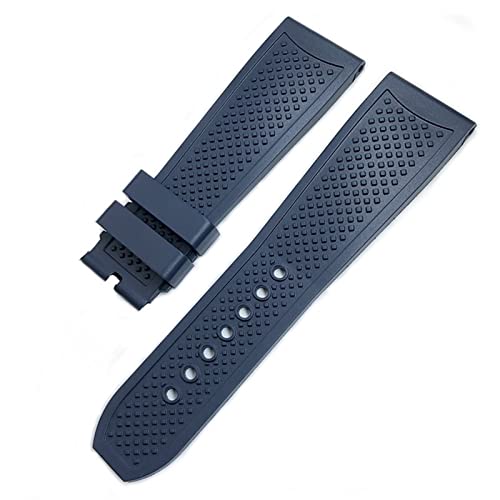NHYHEHMR 23.5mm Rubber Watchbands 24mm For CALIBRE DE TANK SOLO SANTOS DE Waterproof Silicone Watch Strap von NHYHEHMR