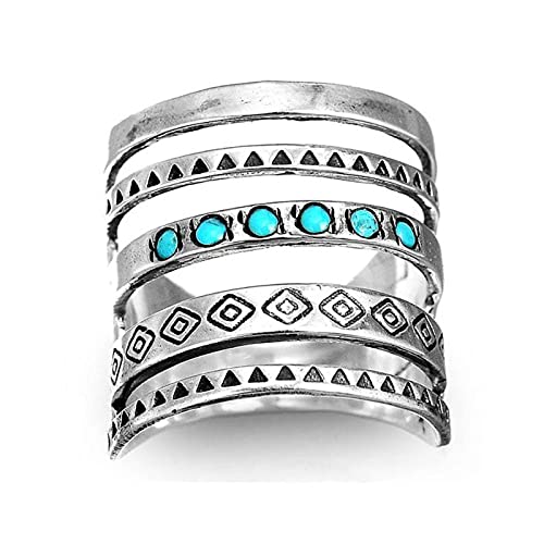 NHYHEHMR Böhmenstein eingelegtes Fingergelenk Ring für Frauen antike Gravur Geometrisches Muster weiblicher Statement Party Ehering Ring Geschenk NHYHEHMR Böhmenstein eingelegtes Fingergelenk Ring für Frauen antike Gravur Geometrisches Muster weiblicher Statement Party Ehering Ring Geschenk von NHYHEHMR