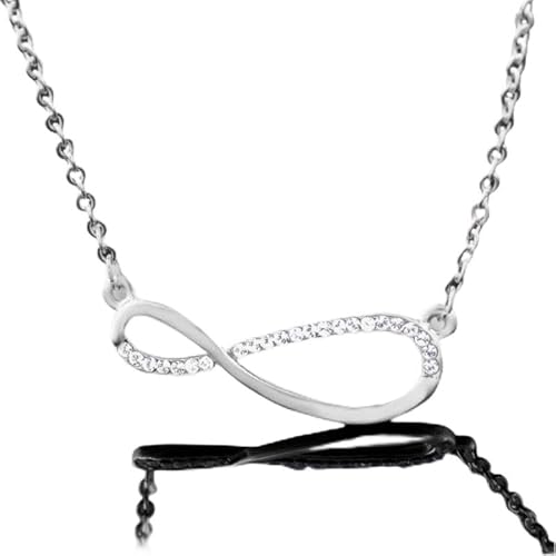 NHYHEHMR Crystal Infinity Anhänger Halskette Rosenfarbe CHOKER FODE FODE FT von NHYHEHMR