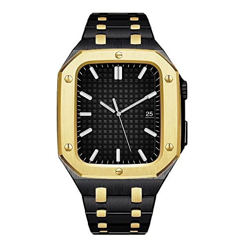 NHYHEHMR Edelstahlband für 8 7 45 mm Männer Business Metalgürtel für iWatch 8 7 45 mm 44 mm für AP -Gurtmodifikation Luxusarmband von NHYHEHMR