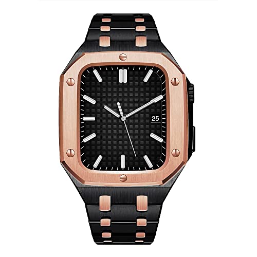 NHYHEHMR Edelstahlband für 8 7 45 mm Männer Business Metalgürtel für iWatch 8 7 45 mm 44 mm für AP -Gurtmodifikation Luxusarmband von NHYHEHMR