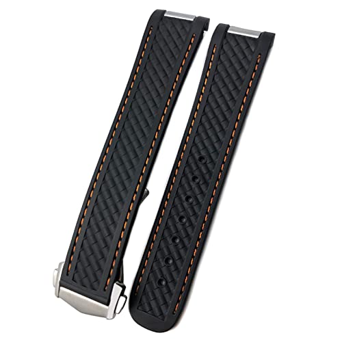 NHYHEHMR For Omega AQUA TERRA AT150 8900 Watch Strap Tools Deployment Clasp 20mm Rubber Silicone Watchbands von NHYHEHMR