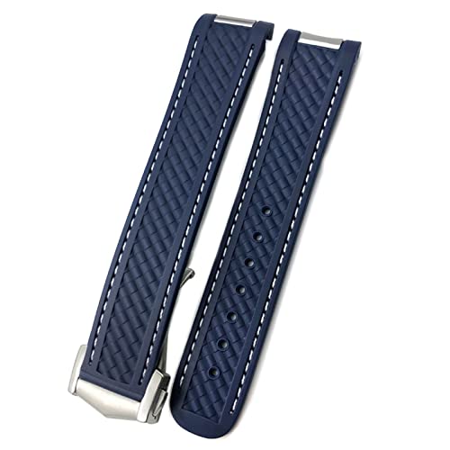NHYHEHMR For Omega AQUA TERRA AT150 8900 Watch Strap Tools Deployment Clasp 20mm Rubber Silicone Watchbands von NHYHEHMR